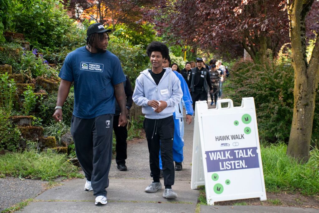 Talk A Mile and the Seahawks Launch Hawk Walks in Seattle